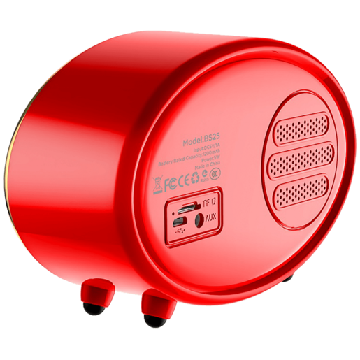 Hoco Zvučnik bežični, Bluetooth, retro, 1200 mAh, 5 h, 5 W, crvena - BS25 Time, Bluetooth, retro, red