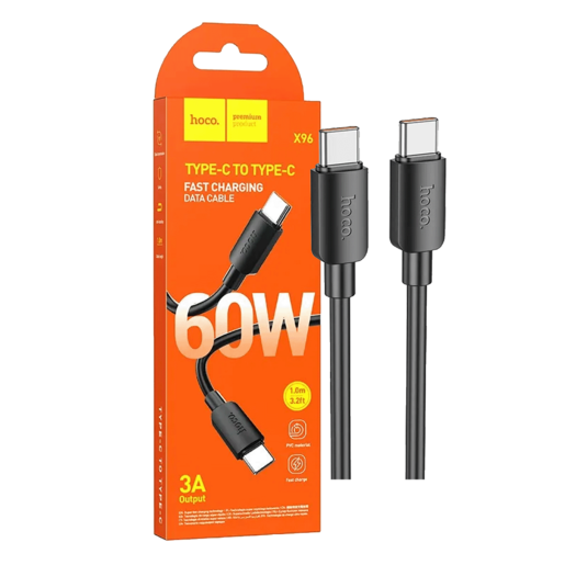 Hoco USB kabl za smartphone, type C, 60W, crna - X96 Hyper, 60W, Black