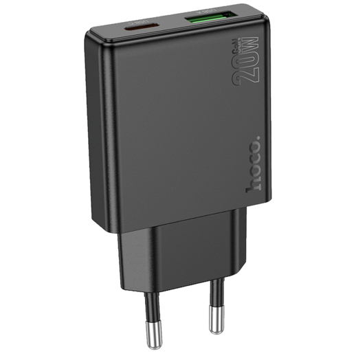 Hoco Punjač kućni, brzi, PD20W + QC3.0 Dual Port - N38 Delgado EU