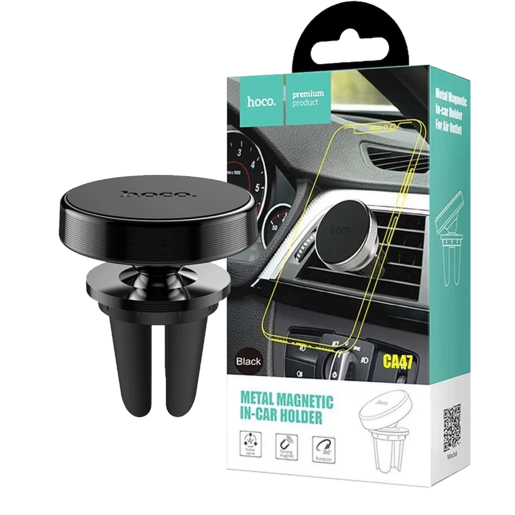 Hoco Držač za mobilne uređaje, magnetni, Alu tijelo - CA47 Metal Black