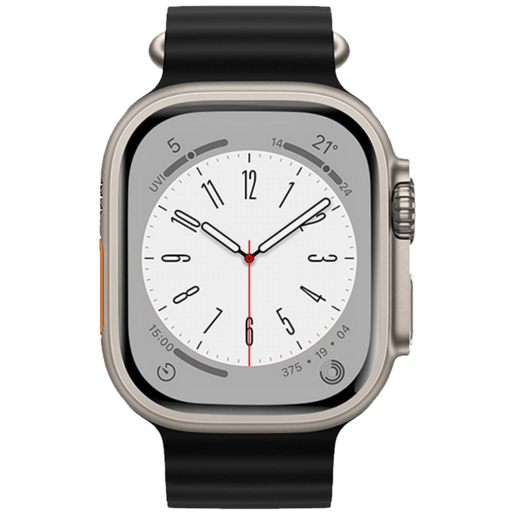 Hoco Silikonski remen za iWatch, 42/44/45/49mm, crna - iWatch WA12 Black