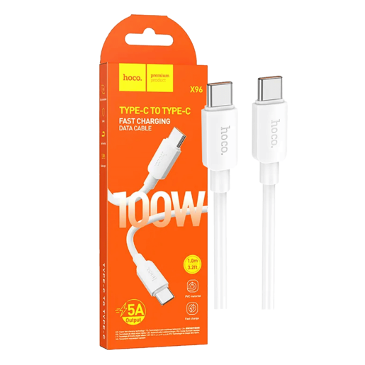 Hoco USB kabl za smartphone, type C, 100W, bijela - X96 Hyper, 100W, White