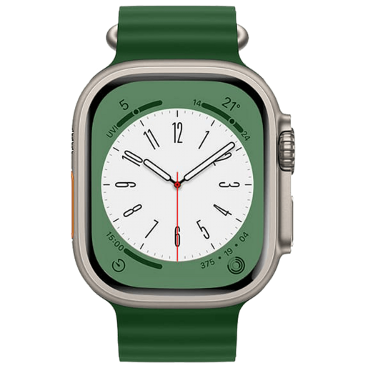 Hoco Silikonski remen za iWatch, 42/44/45/49mm, zelena - iWatch WA12 Alfa