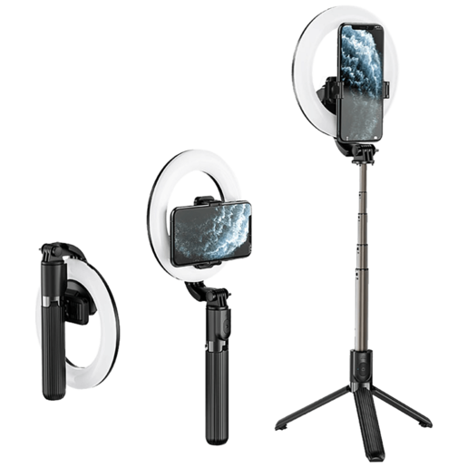 Hoco Držač za smartphone sa svjetlom, 4.7 - 6.5", Bluetooth - LV03 Showfull