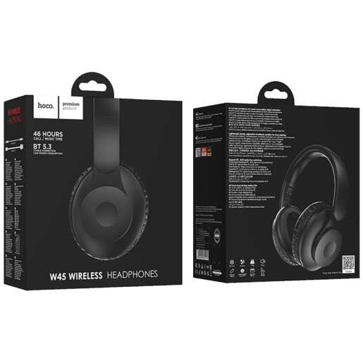 Hoco Slušalice bežične, Bluetooth - W45 Enjoy, Black
