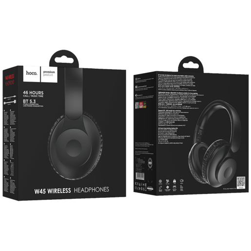 Hoco Slušalice bežične, Bluetooth - W45 Enjoy, Black