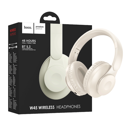 Hoco Slušalice bežične, Bluetooth - W45 Enjoy, White