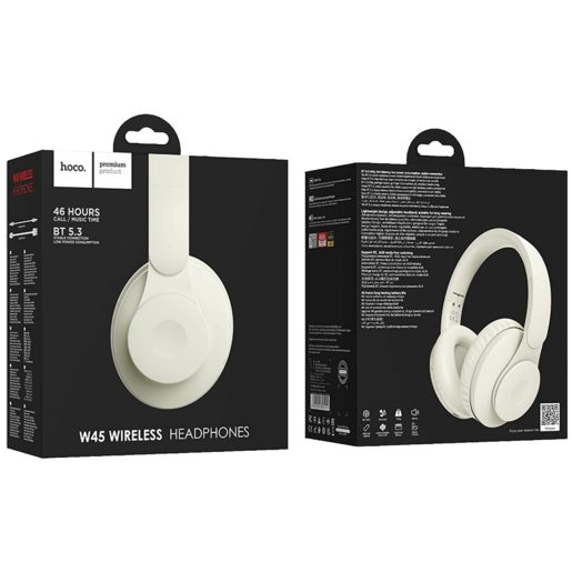 Hoco Slušalice bežične, Bluetooth - W45 Enjoy, White