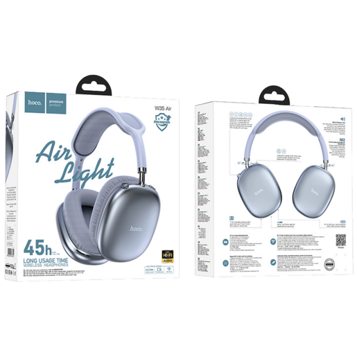 Hoco Slušalice bežične sa mikrofonom, Bluetooth, plava - W35 Air Triumph Blue