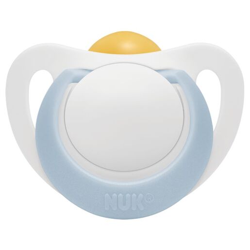 NUK Star Latex duda, Blue, 0-6 mj