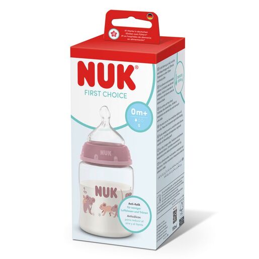 NUK First Choice bočica sa indikatorom temperature 150 ml, roza