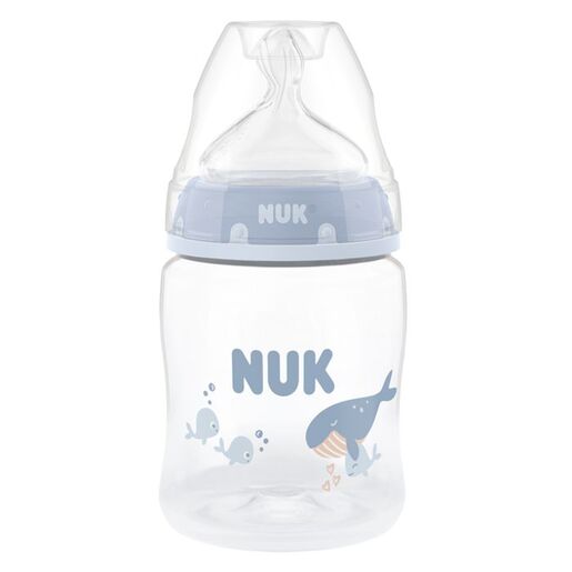 NUK First Choice bočica sa indikatorom temperature 150 ml, plava
