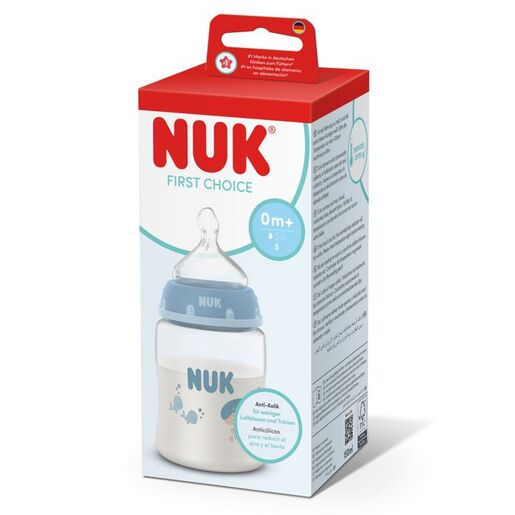 NUK First Choice bočica sa indikatorom temperature 150 ml, plava