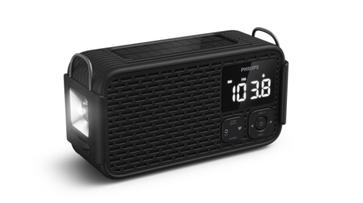 Philips radio TAR3500 za hitne slucajeve; IP55; AM/FM; USB-A izlaz za punjenje telefona, crni