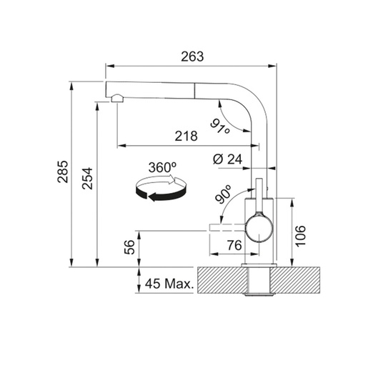 Franke Set Smart SRX 611-86 LB lijevi sudoper + LINA L DOCCIA česma