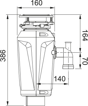 Franke SLIM 75 drobilica organskog otpada za sudoper, 3/4 HP