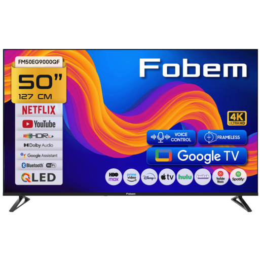 Fobem QLED televizor FM50EG9000QF, 4K Ultra HD, Smart TV, Google TV™, HDR10+, crni