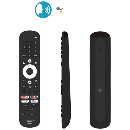 Fobem QLED televizor MT100EG8000QF, 4K Ultra HD, Smart TV, Google TV™, 144 Hz, Frameless, crni