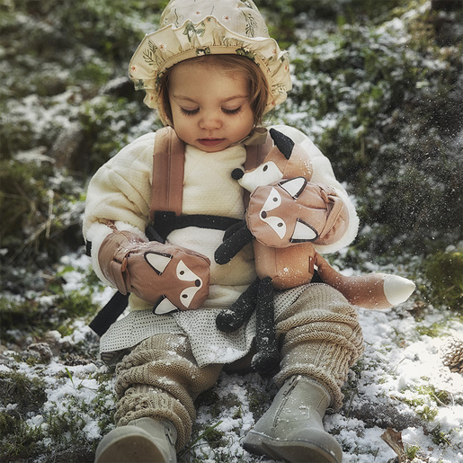 Elodie Winter Bonnet – zimska kapica za bebe 0-3m, Meadow Blossom