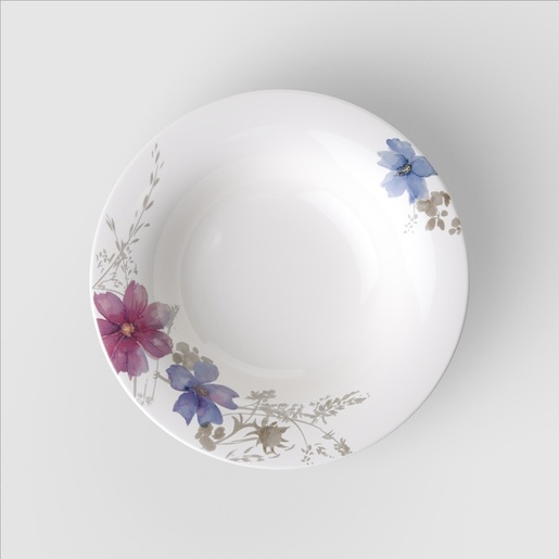Villeroy & Boch duboki tanjir Mariefleur Gris 23 cm, Premium porculan / 1041042700