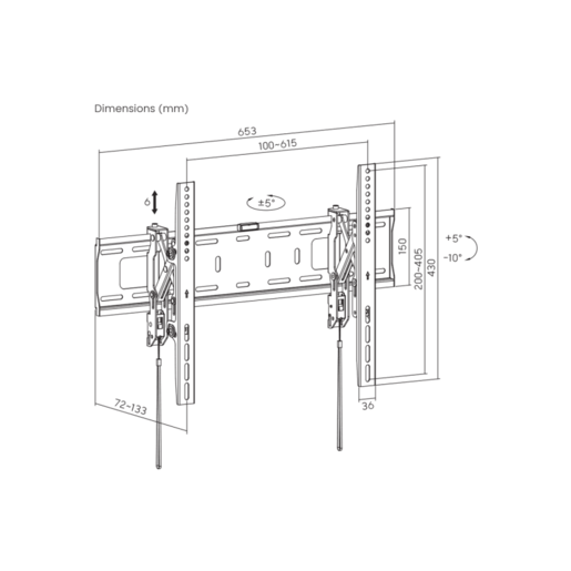 SBOX zidni nosač PLB-6546T-2 (37-80"/75kg/600x400)