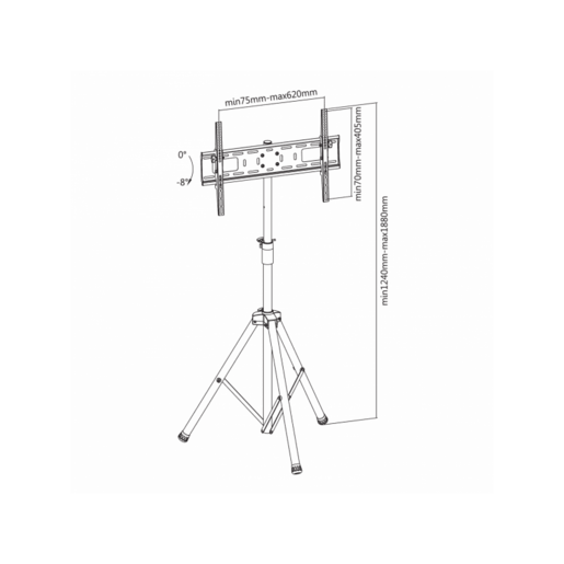 SBOX stalak podni FST-846 - Tripod (37-70"/35kg/600x400)