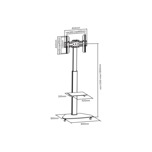 SBOX stalak podni FS-500 (37-70"/40kg/600x400)