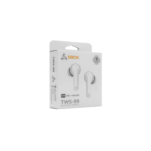 SBOX Ear Buds Slušalice + mikrofon Bluetooth EB-TWS99 Bijele