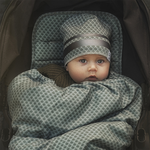 Elodie Zimska kapa 0-6m, Turquoise Nouveau