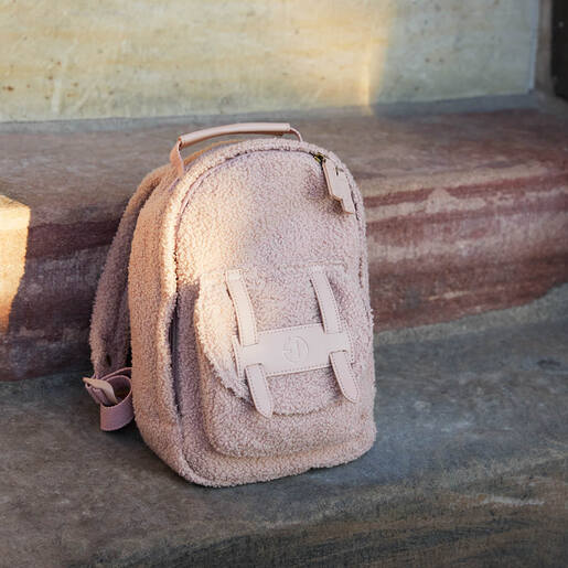 Elodie Mini ruksak – Pink Bouclé