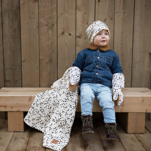 Elodie Zimska kapa 0-6m, Dalmatian Dots