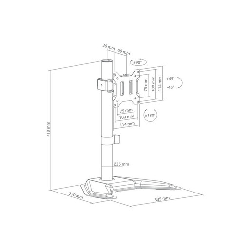 SBOX stolni nosač LCD-F012-3 (17-32"/10kg/100x100)