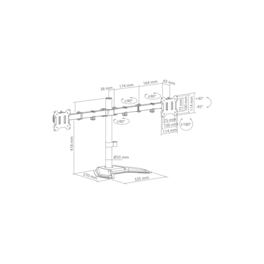 SBOX stolni stalak LCD-F024-3 (17-32"/2x10Kg/100x100)