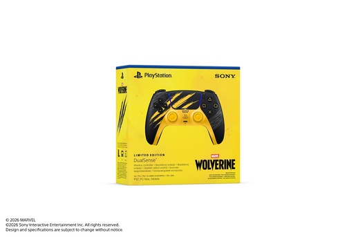 PS5 Dualsense Wireless Controller Marvel’s Wolverine Battle Yellow Limited Edition