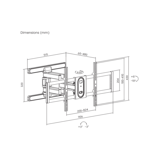 SBOX zidni nosač PLB-8148 (43-100"/60kg/800x400)