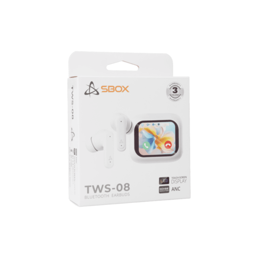 SBOX Ear Buds EB-TWS08 Bijele ANC Touch Display