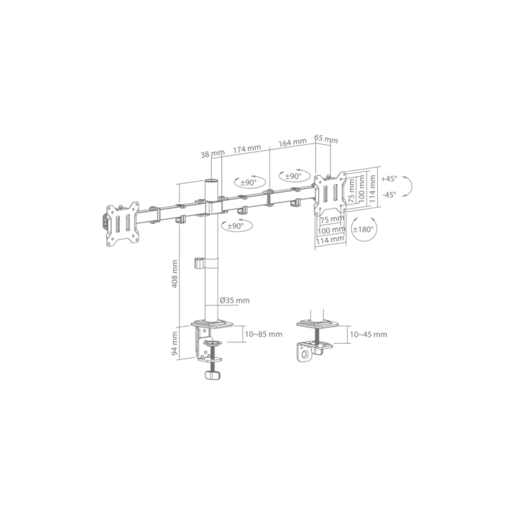 SBOX stolni nosač LCD-352/2-3 (17-32"/2x10kg/100x100)