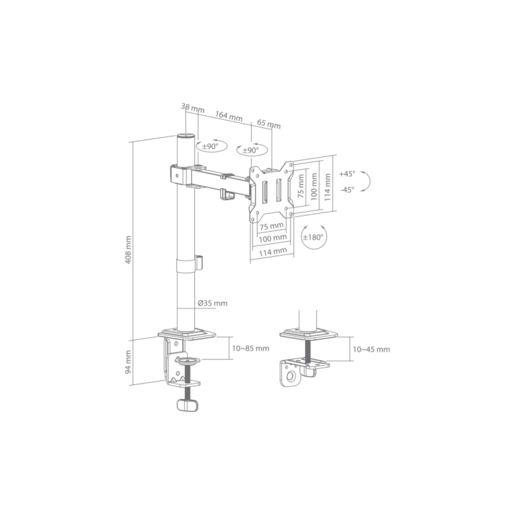 SBOX stolni nosač LCD-351/1-3 (17-32"/10kg/100x100)