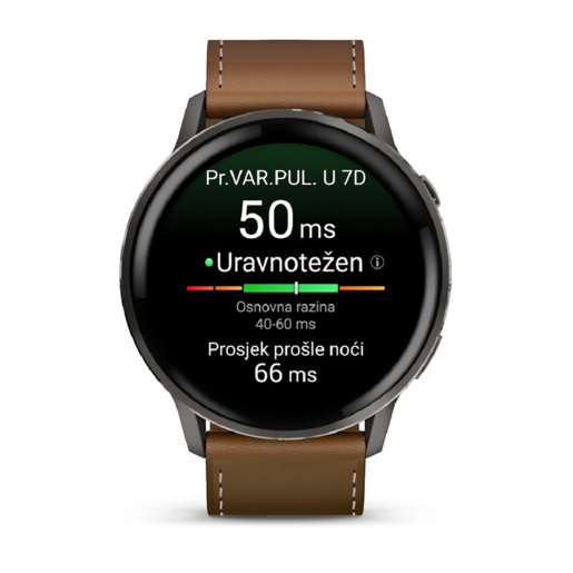 GARMIN Venu 4 45mm Black Slate Leather