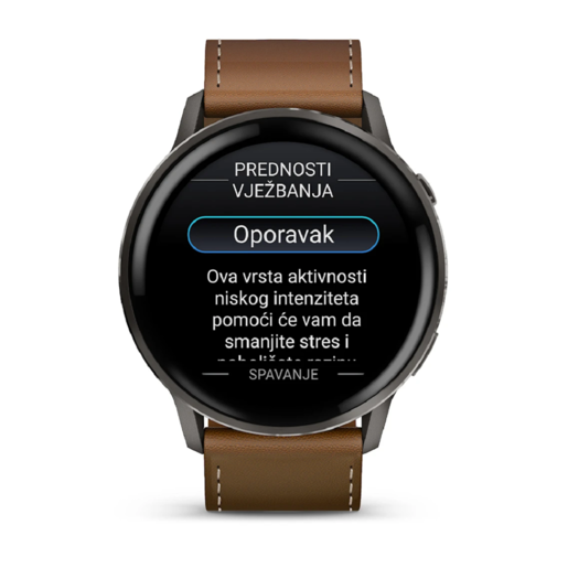 GARMIN Venu 4 45mm Black Slate Leather