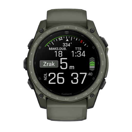 GARMIN Tactix 8 51mm AMOLED Cerakote Coating Olive Green