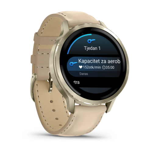 GARMIN Venu 4 41mm Beige/Lunar Gold Leather