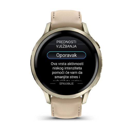 GARMIN Venu 4 41mm Beige/Lunar Gold Leather