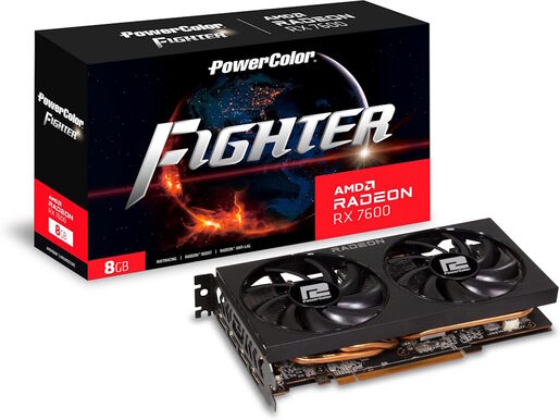 PowerColor grafička kartica Radeon RX 7600 Fighter V2, 8GB GDDR6, 128-bit, 3x DisplayPort, HDMI