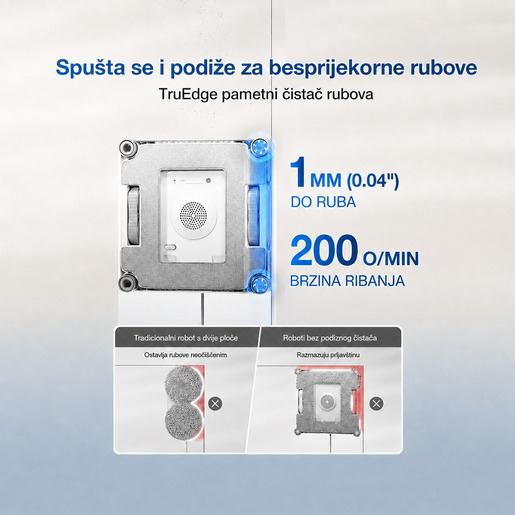 ECOVACS robotski čistač prozora WINBOT W2S OMNI, TruEdge, 8000 Pa, do 110 min