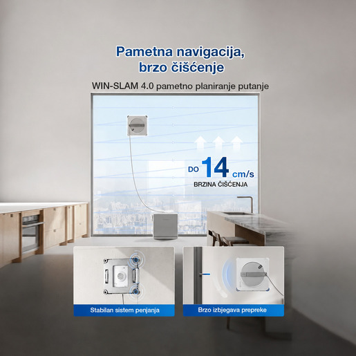 ECOVACS robotski čistač prozora WINBOT W2S OMNI, TruEdge, 8000 Pa, do 110 min