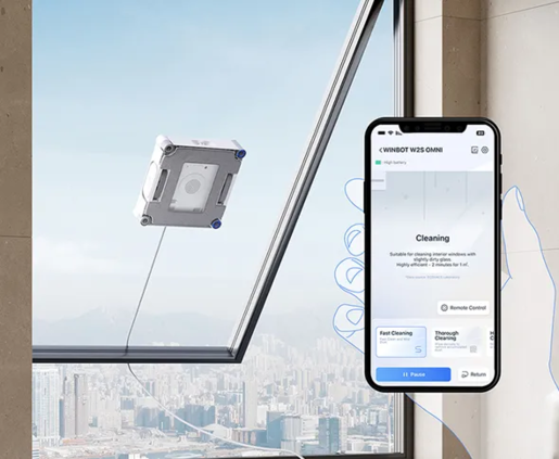 ECOVACS robotski čistač prozora WINBOT W2S, TruEdge, 8000 Pa, do 55m2 površine čišćenja