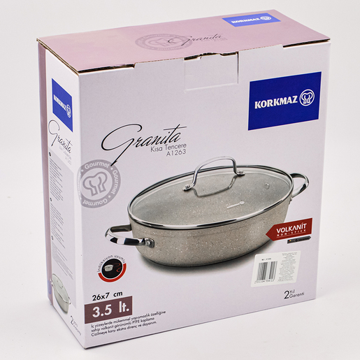 Korkmaz plitki lonac Granita 26 x 7 cm, 3,5 l - A1263