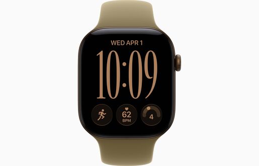 Apple Watch S12 GPS 46mm Dark Bronze Aluminium Case with Olive Sport Band - M/L