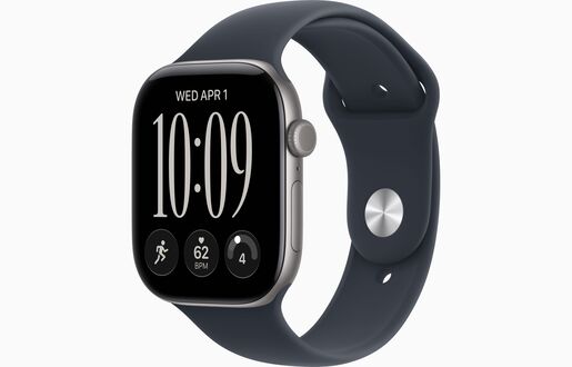 Apple Watch S12 GPS 46mm Space Grey Aluminium Case with Navy Blue Sport Band - M/L